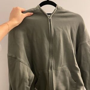Green zip up hoodie